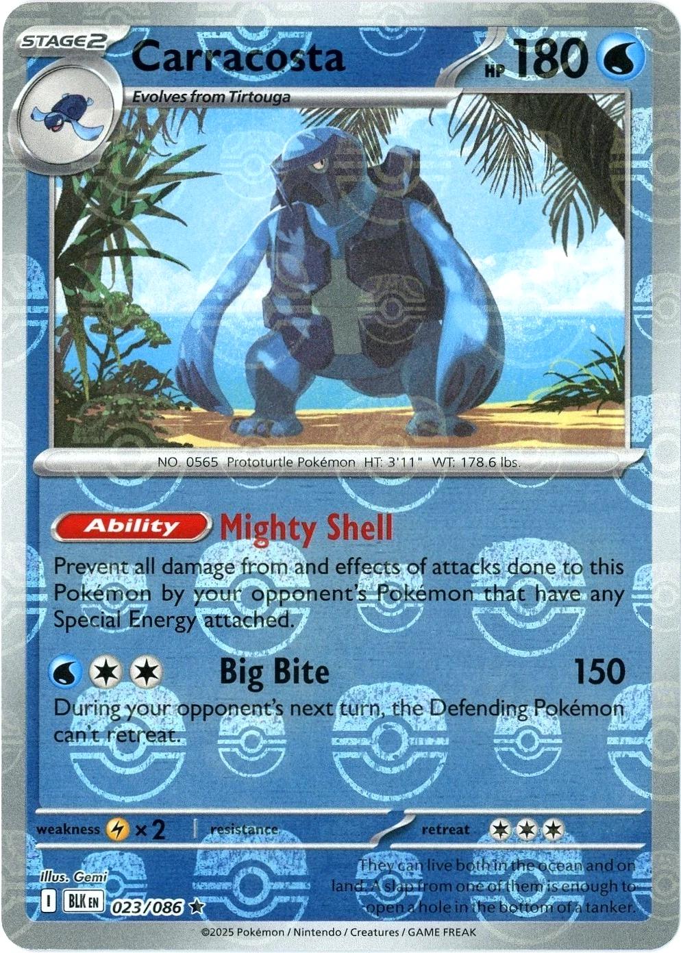 Carracosta 023/086 Masterball Reverse Holo