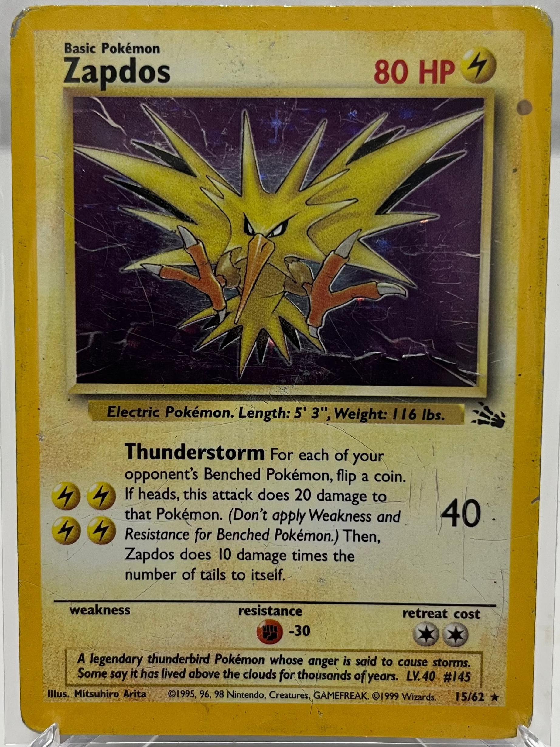 Zapdos 15/62 Holo Corrected Holo Foil