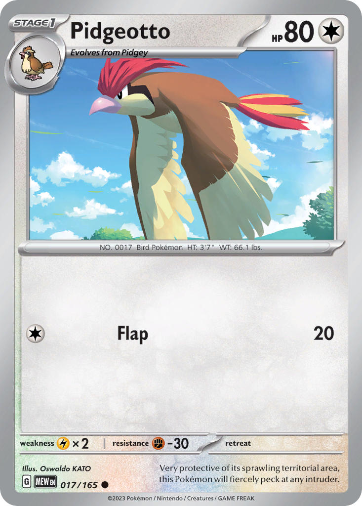 Pidgeotto 017/165 - 151 (reverse-holo)
