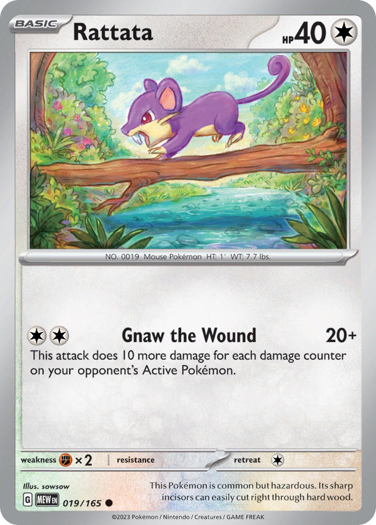 Rattata 019/165 - 151 (reverse-holo)