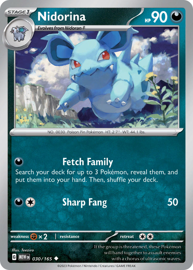 Nidorina 030/165 - 151 (reverse-holo)