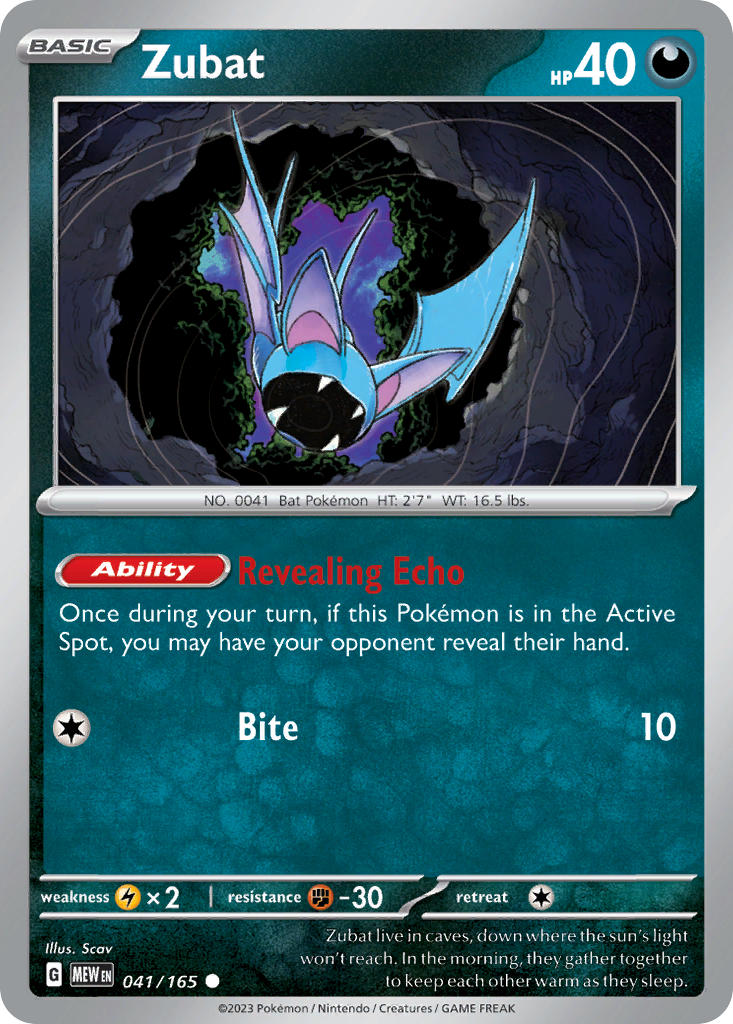 Zubat 041/165 - 151 (reverse-holo)