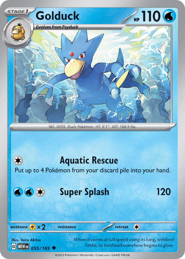 Golduck 055/165 - 151 (Reverse-holo)