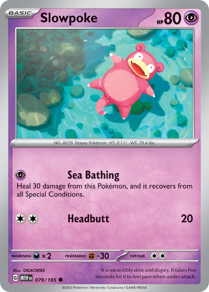 Slowpoke 079/165 - 151 (reverse-holo)