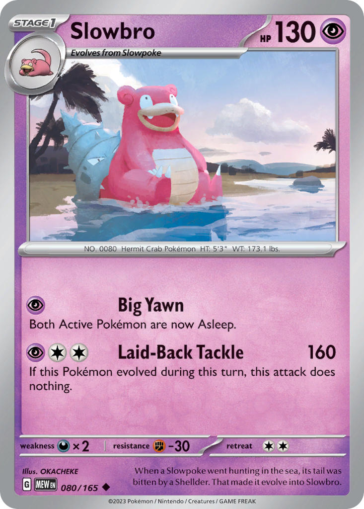 Slowbro 080/165 - 151 (reverse-holo)