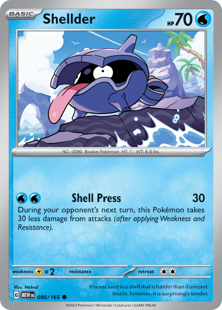 Shellder 090/165 - 151 (Reverse-holo)
