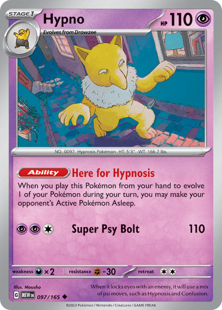 Hypno 097/165 - 151 (reverse-holo)