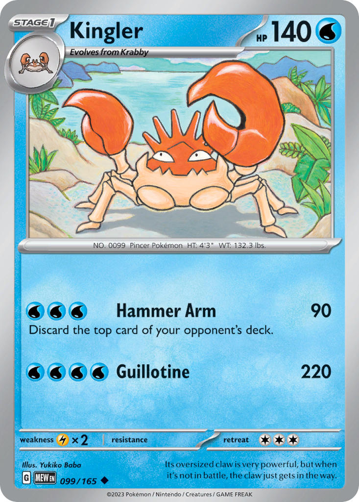 Kingler 099/165 - 151 (reverse-holo)