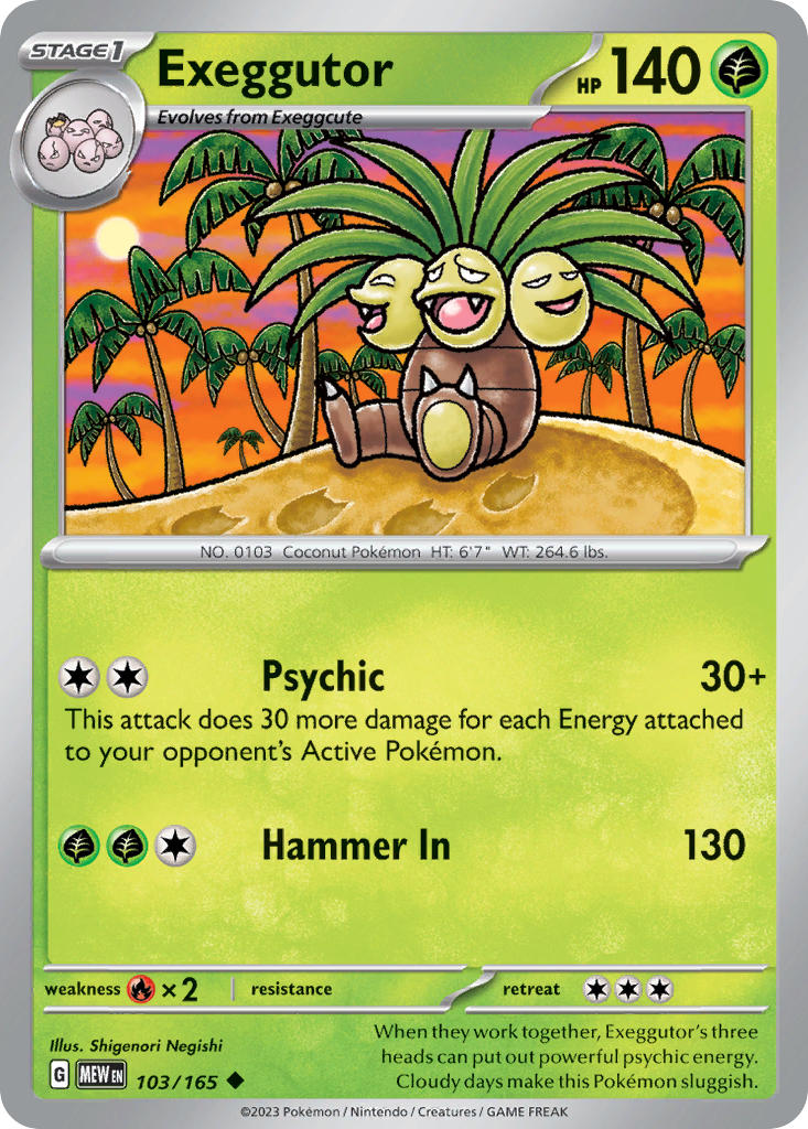 Exeggutor 103/165 - 151 (reverse-holo)