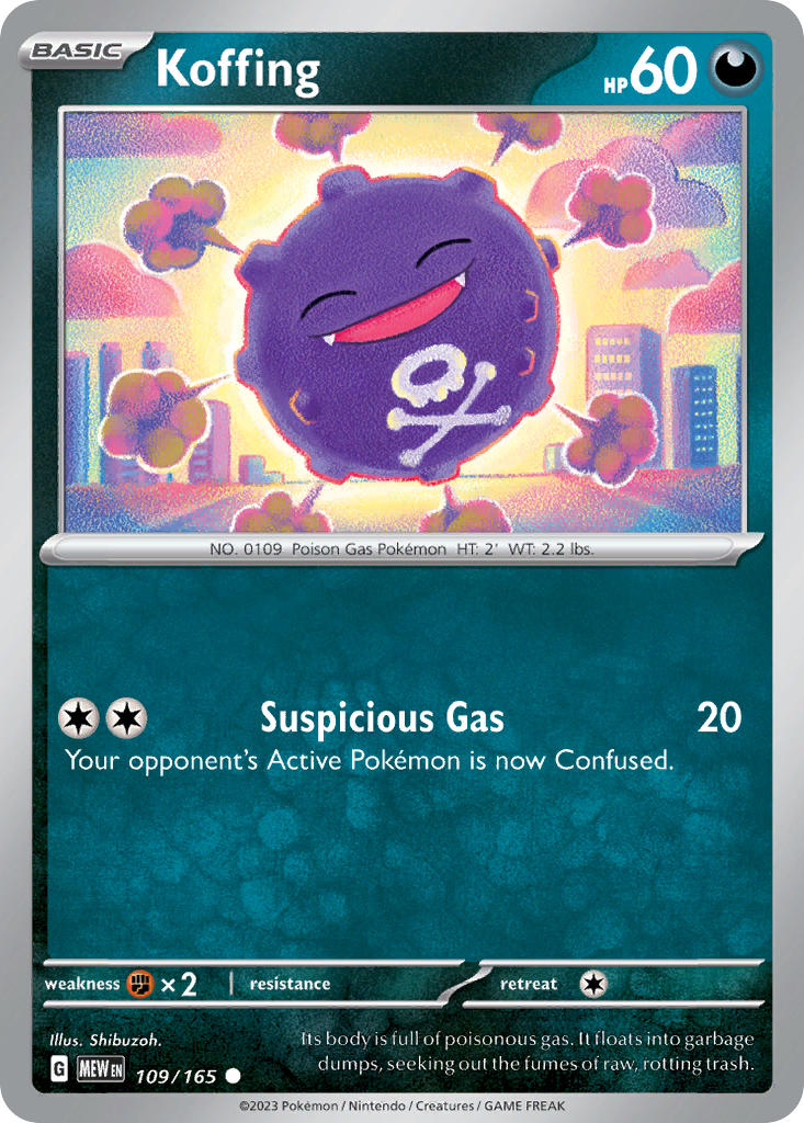 Koffing 109/165 - 151 (reverse-holo)