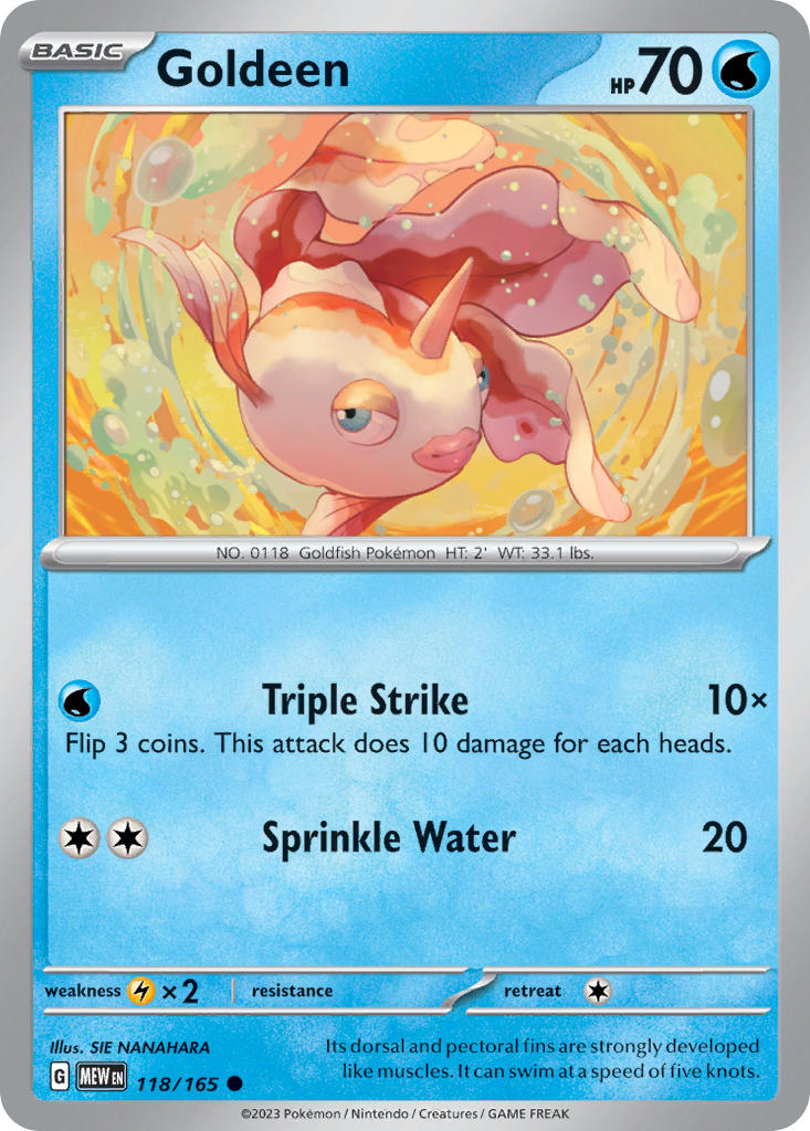 Goldeen 118/165 - 151 (reverse-holo)