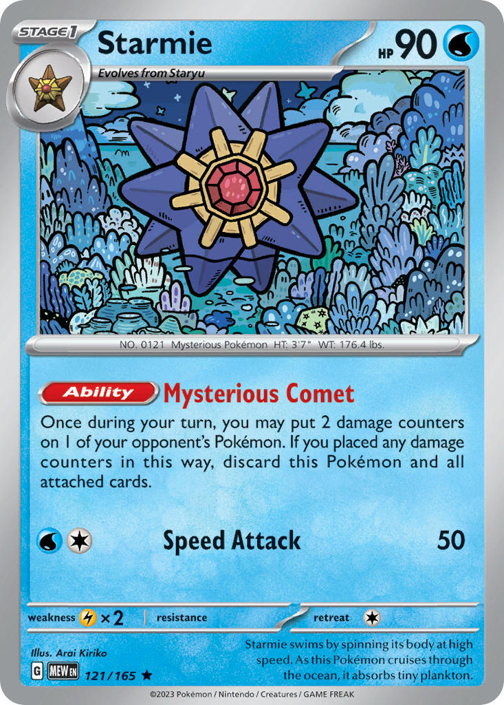 Starmie 121/165 - 151 (Reverse-holo)