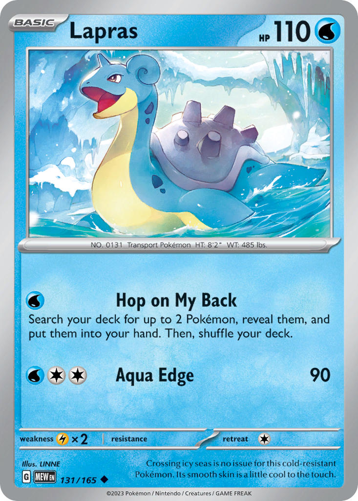 Lapras 131/165 - 151 (reverse-holo)