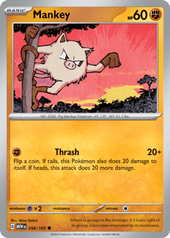 Mankey 056/165 - 151 (Reverse-holo)