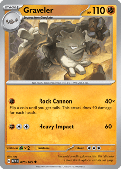 Graveler 075/165 - 151 (Reverse-Holo)