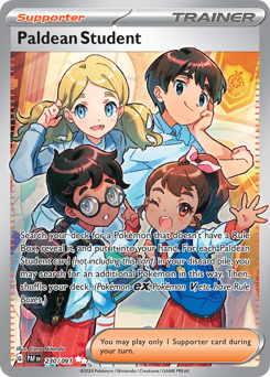 Paldean Student 230/091 Full art Trainer
