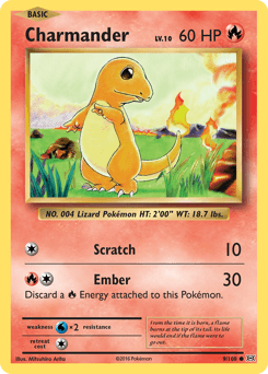 Charmander 9/108 Reverse Holo